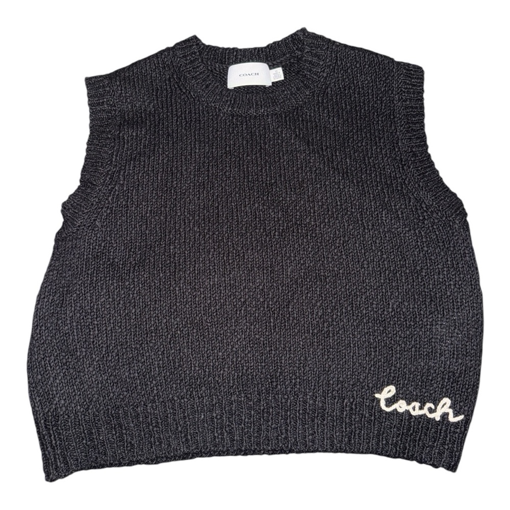 COACH crewneck sweater vest